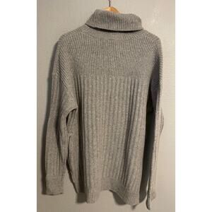 Sweaty Betty Tunic Sweater Womens M L Gray Wool Cashmere Knit Turtleneck